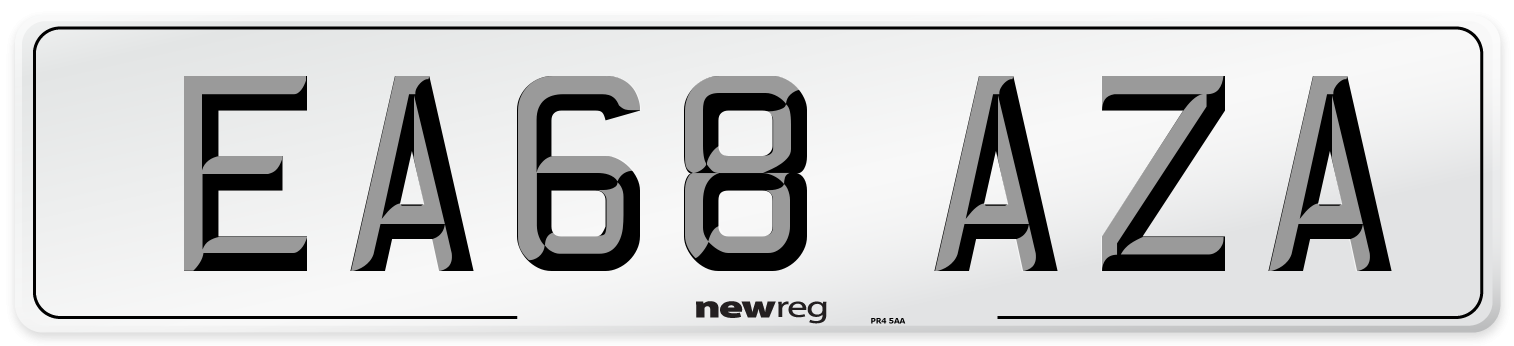 EA68 AZA Number Plate from New Reg